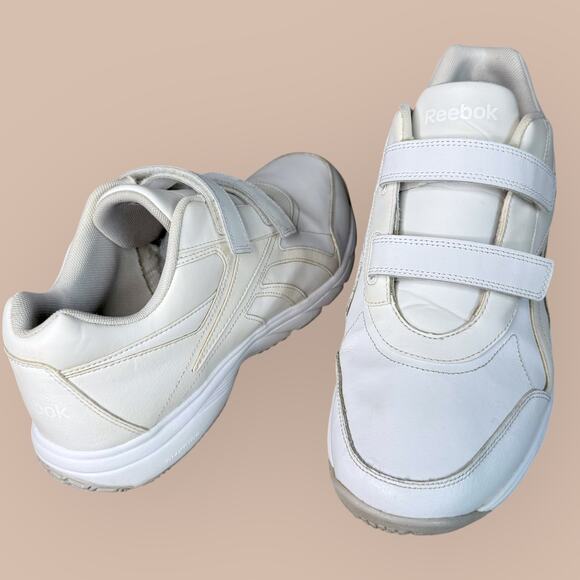 Reebok Leather Comfort Walking Sneakers Men 12 X Wide DMXRIDE Oil Slip Resistant - Picture 1 of 12